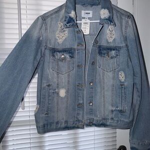 Windsor Distressed Light Blue Denim Jacket